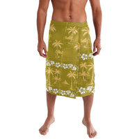 Yellow Hawaii Palm Tree Hibiscus Lavalava Fantasy Summer Vibe LT01 Yellow - Polynesian Pride