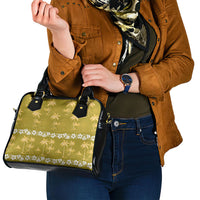 Yellow Hawaii Palm Tree Hibiscus Shoulder Handbag Fantasy Summer Vibe LT01 - Polynesian Pride