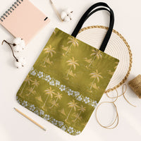 Yellow Hawaii Palm Tree Hibiscus Tote Bag Fantasy Summer Vibe LT01 Black Strap One Size Yellow - Polynesian Pride