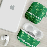 Green Hawaii Palm Tree Hibiscus AirPods Case Fantasy Summer Vibe