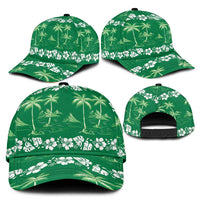 Green Hawaii Palm Tree Hibiscus Classic Cap Fantasy Summer Vibe LT01 - Polynesian Pride