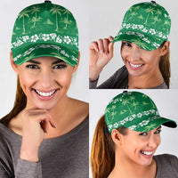 Green Hawaii Palm Tree Hibiscus Classic Cap Fantasy Summer Vibe LT01 - Polynesian Pride
