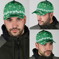 Green Hawaii Palm Tree Hibiscus Classic Cap Fantasy Summer Vibe LT01 - Polynesian Pride