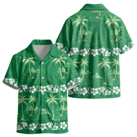 Green Hawaii Palm Tree Hibiscus Kid Hawaiian Shirt Fantasy Summer Vibe LT01 - Polynesian Pride