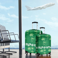Green Hawaii Palm Tree Hibiscus Luggage Cover Fantasy Summer Vibe LT01 - Polynesian Pride