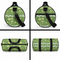 Olive Green Hawaii Palm Tree Hibiscus Duffle Bag Fantasy Summer Vibe