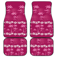 Pink Hawaii Palm Tree Hibiscus Car Mats Fantasy Summer Vibe LT01 - Polynesian Pride