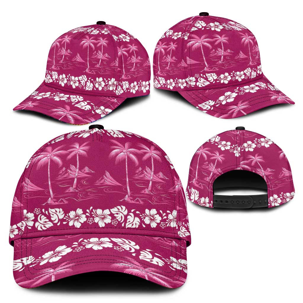 Pink Hawaii Palm Tree Hibiscus Classic Cap Fantasy Summer Vibe LT01 - Polynesian Pride