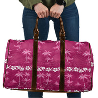 Pink Hawaii Palm Tree Hibiscus Travel Bag Fantasy Summer Vibe LT01 Pink - Polynesian Pride