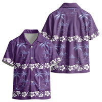 Purple Hawaii Palm Tree Hibiscus Kid Hawaiian Shirt Fantasy Summer Vibe