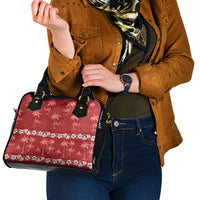 Red Hawaii Palm Tree Hibiscus Shoulder Handbag Fantasy Summer Vibe