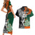 New Zealand and Ireland Rugby Couples Matching Short Sleeve Bodycon Dress and Hawaiian Shirt Silver Fern With Shamrock 2023 World Cup LT01 - Polynesian Pride