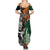 New Zealand and Ireland Rugby Summer Maxi Dress Silver Fern With Shamrock 2023 World Cup LT01 - Polynesian Pride