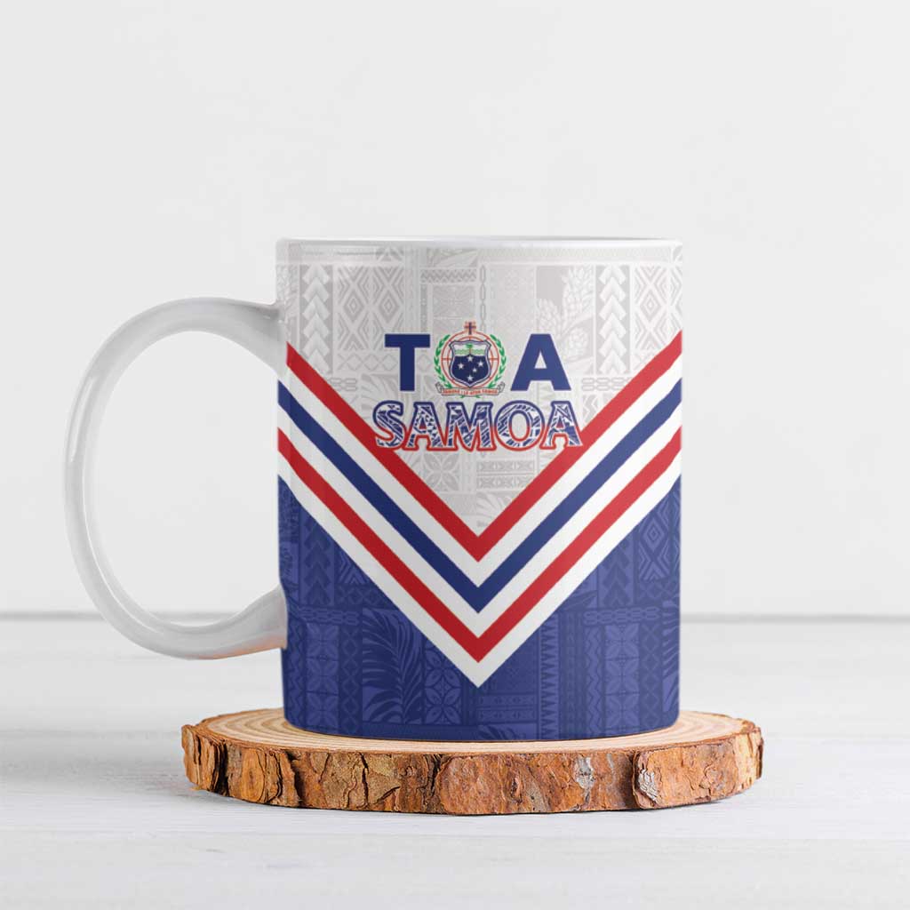 Custom Toa Samoa Rugby Ceramic Mug 1992-1993 Special Edition - Polynesian Pride
