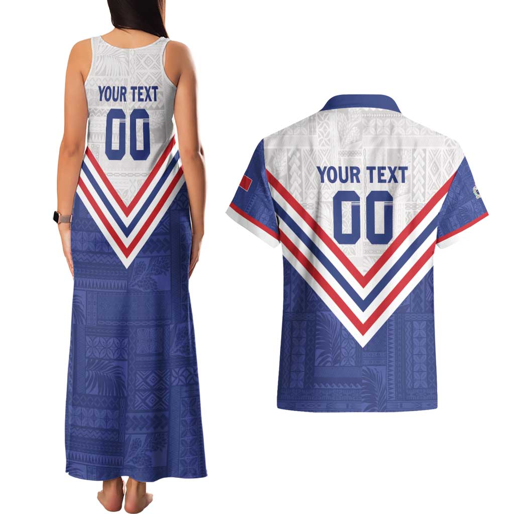 Custom Toa Samoa Rugby Couples Matching Tank Maxi Dress and Hawaiian Shirt 1992-1993 Special Edition - Polynesian Pride