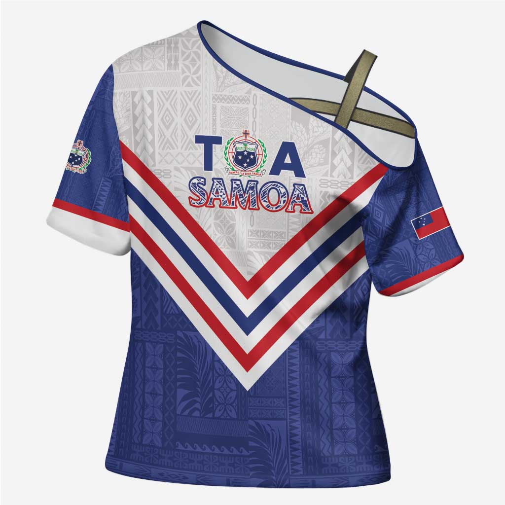 Custom Toa Samoa Rugby Cross Shoulder Shirt 1992-1993 Special Edition - Polynesian Pride
