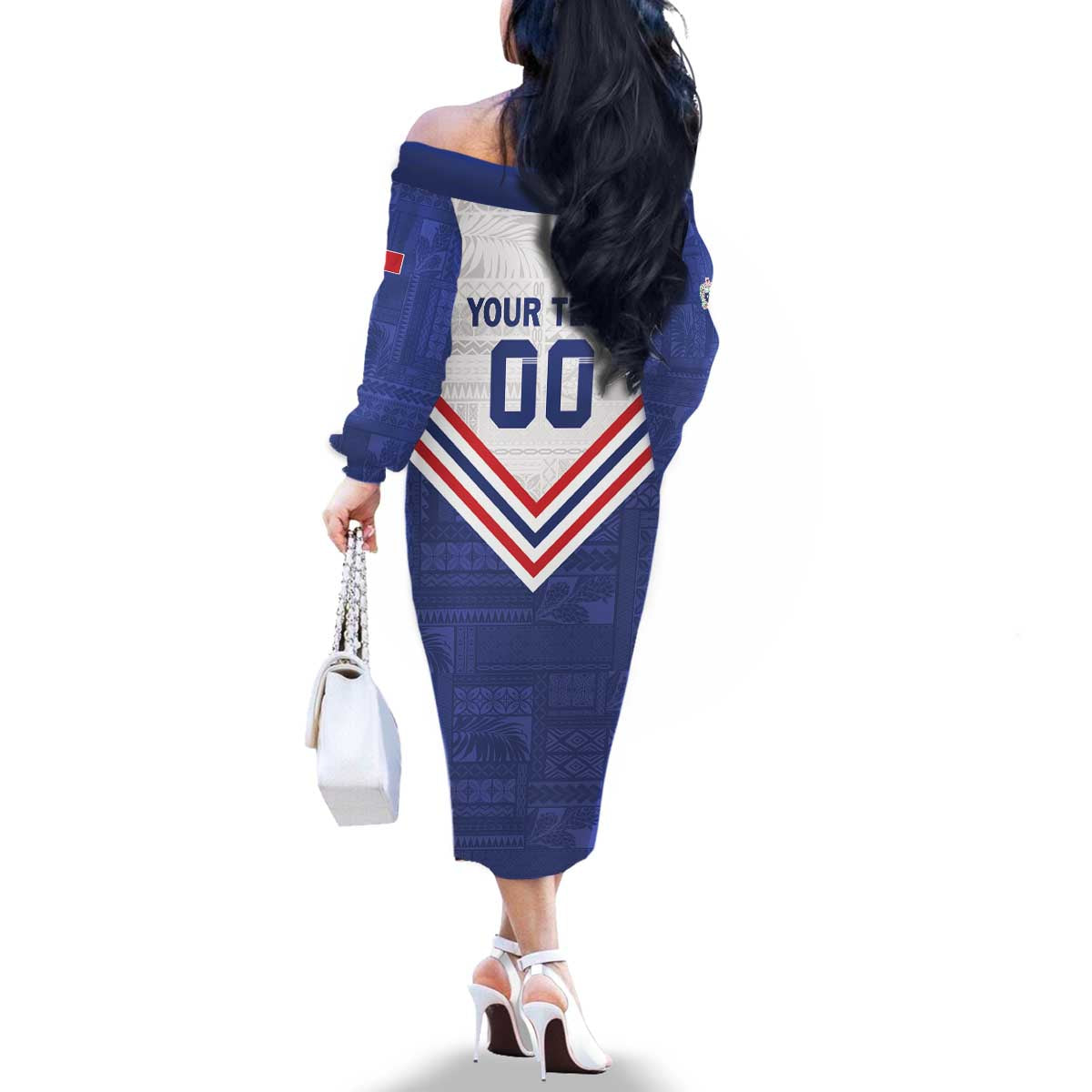 Custom Toa Samoa Rugby Family Matching Off The Shoulder Long Sleeve Dress and Hawaiian Shirt 1992-1993 Special Edition - Polynesian Pride