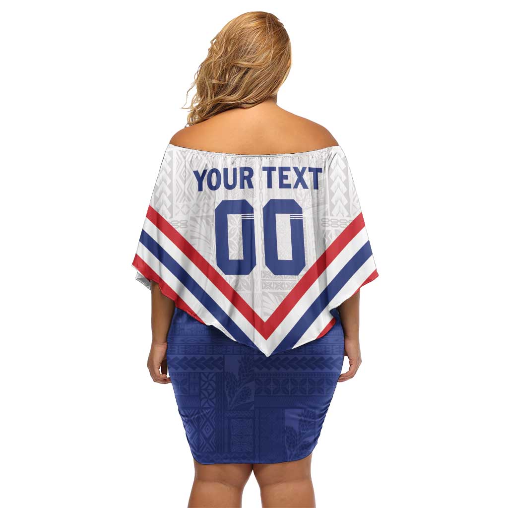 Custom Toa Samoa Rugby Off Shoulder Short Dress 1992-1993 Special Edition - Polynesian Pride