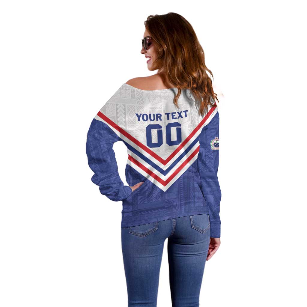 Custom Toa Samoa Rugby Off Shoulder Sweater 1992-1993 Special Edition - Polynesian Pride
