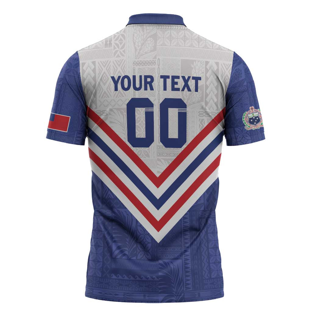 Custom Toa Samoa Rugby Zipper Polo Shirt 1992-1993 Special Edition - Polynesian Pride