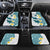 Maori Manta Ray Plumeria Teal Car Mats