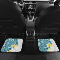 Maori Manta Ray Plumeria Teal Car Mats