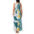 Maori Manta Ray Plumeria Teal Family Matching Tank Maxi Dress and Hawaiian Shirt