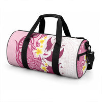 Maori Manta Ray Plumeria Royal Pink Duffle Bag LT01 - Polynesian Pride