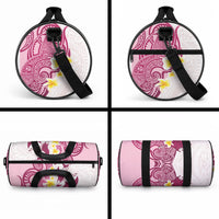 Maori Manta Ray Plumeria Royal Pink Duffle Bag LT01 - Polynesian Pride