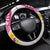 Maori Manta Ray Plumeria Royal Pink Steering Wheel Cover