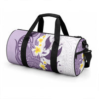 Maori Manta Ray Plumeria Deep Purple Duffle Bag LT01 - Polynesian Pride