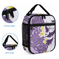 Maori Manta Ray Plumeria Deep Purple Lunch Bag LT01 - Polynesian Pride