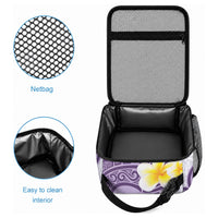 Maori Manta Ray Plumeria Deep Purple Lunch Bag LT01 - Polynesian Pride