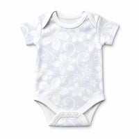 Plumeria Floral White Sunday Baby Onesie LT01 White - Polynesian Pride