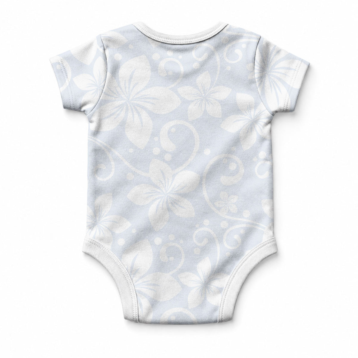 Plumeria Floral White Sunday Baby Onesie LT01 - Polynesian Pride
