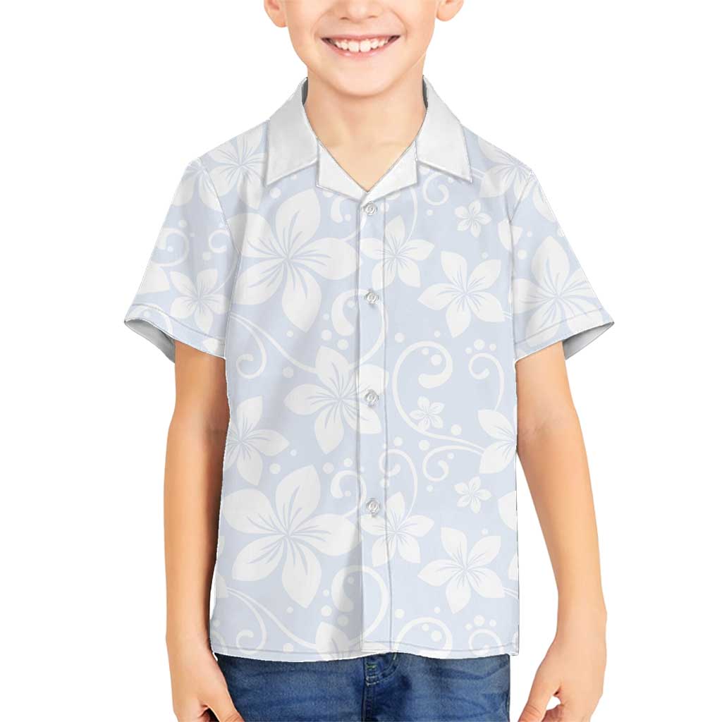 Plumeria Floral White Sunday Family Matching Long Sleeve Bodycon Dress and Hawaiian Shirt LT01 Son's Shirt White - Polynesian Pride