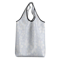 Plumeria Floral White Sunday Grocery Bag