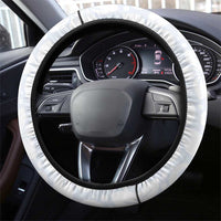 Plumeria Floral White Sunday Steering Wheel Cover