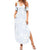 Plumeria Floral White Sunday Summer Maxi Dress