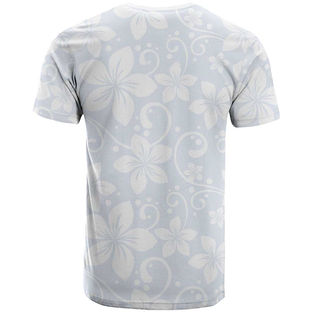Plumeria Floral White Sunday T Shirt