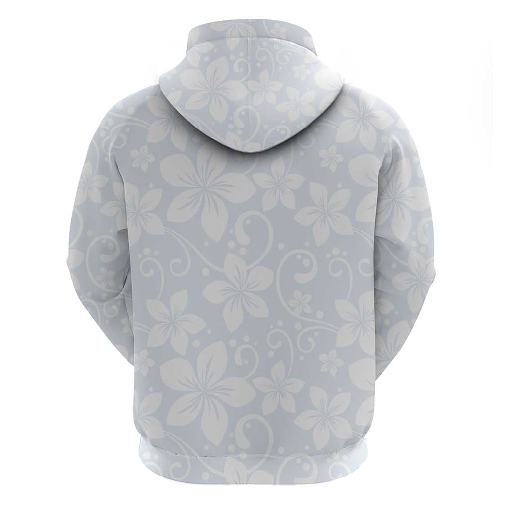 Plumeria Floral White Sunday Zip Hoodie LT01 - Polynesian Pride