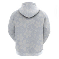 Plumeria Floral White Sunday Zip Hoodie LT01 - Polynesian Pride