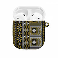 Fiji Masi Tapa Pattern Yellow AirPods Case - Polynesian Pride