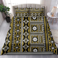 Fiji Masi Tapa Pattern Yellow Bedding Set - Polynesian Pride