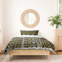 Fiji Masi Tapa Pattern Yellow Bedding Set - Polynesian Pride