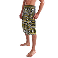 Fiji Masi Tapa Pattern Yellow Lavalava - Polynesian Pride
