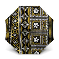 Fiji Masi Tapa Pattern Yellow Umbrella - Polynesian Pride