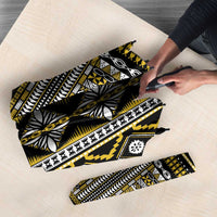 Fiji Masi Tapa Pattern Yellow Umbrella - Polynesian Pride