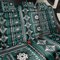 Fiji Masi Tapa Pattern Teal Back Car Seat Cover - Polynesian Pride