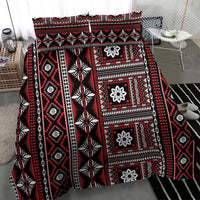 Fiji Masi Tapa Pattern Red Bedding Set - Polynesian Pride